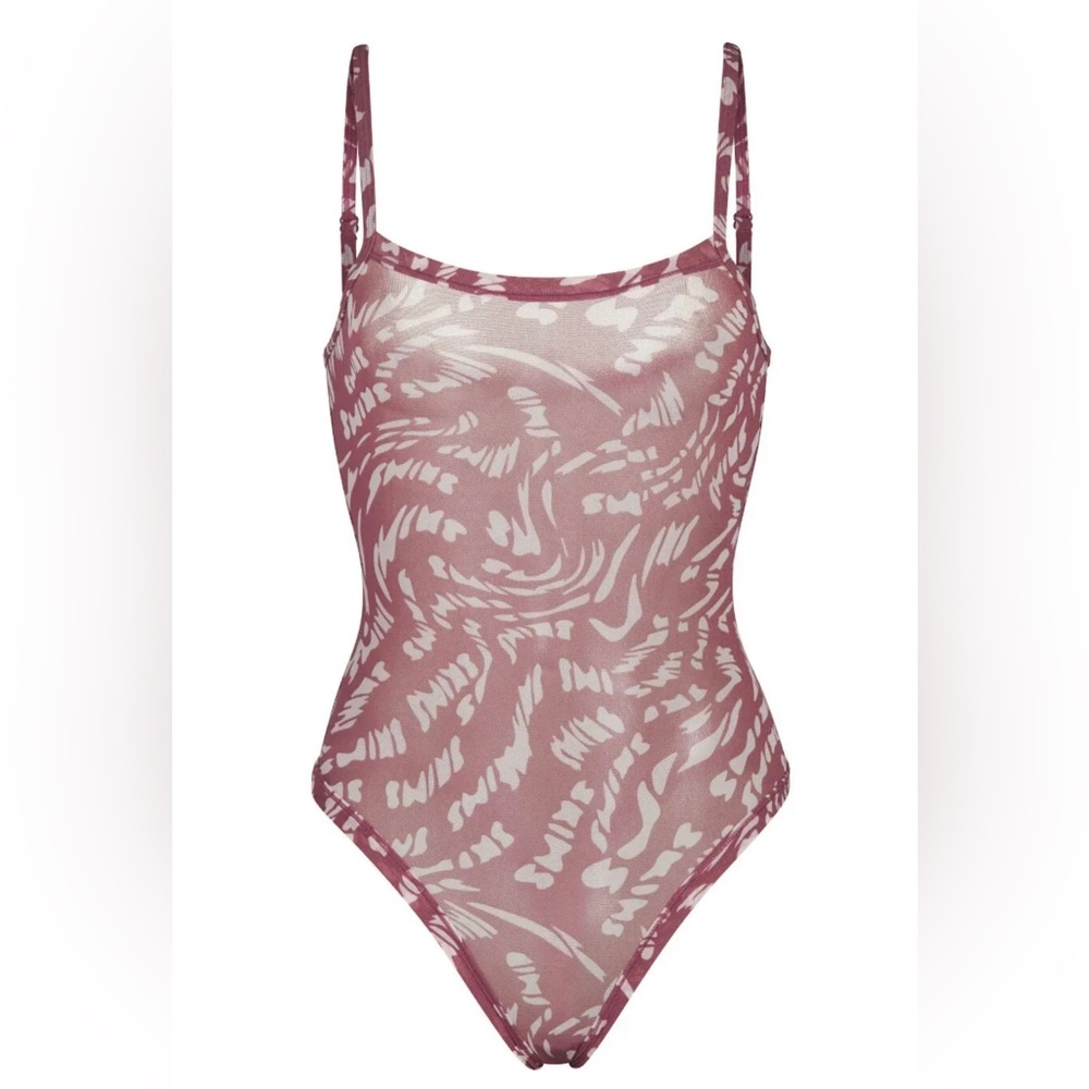 Raspberry Swirl Skims SUMMER MESH Strappy Bodysuit | NWT Size Medium